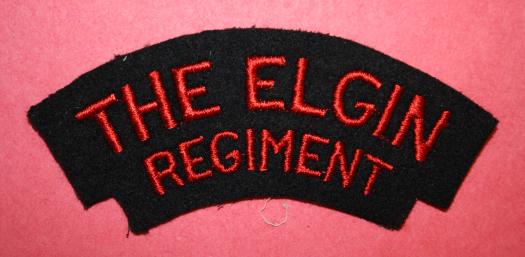 The Elgin Regiment Cloth Shoulder Title