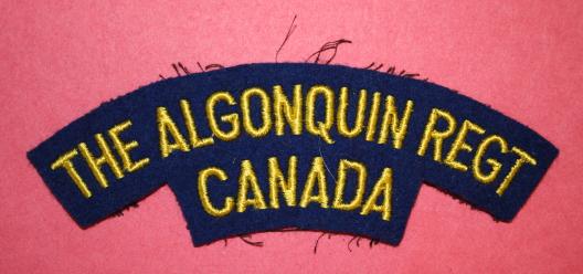 The Algonquin Regiment Cloth Shoulder Title