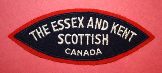 The Essex and Kent Scottish Cloth Shoulder Title - 1952