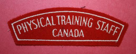 Physical Training Staff of Canada Cloth Shoulder Title