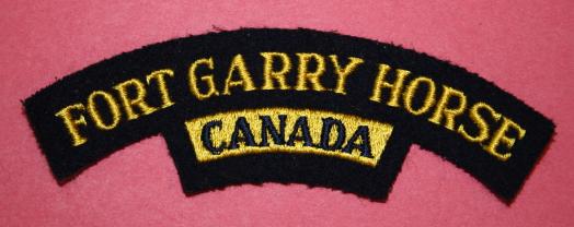 Fort Garry Horse Cloth Shoulder Title