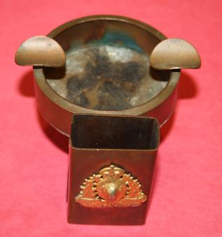 RCMP/ 1 Can Provost Trench Art Ashtray