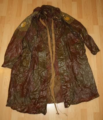 1943 British Camoflauge Anti-Gas Cape - SGT Rank - RARE