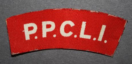 PPCLI Canvas Shoulder Title - Rare