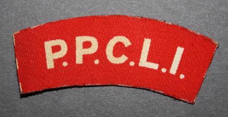 PPCLI Canvas Shoulder Title - RARE