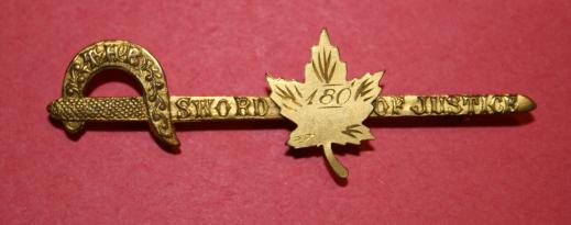 180th Battalion Sweetheart pin - Sword of Justice