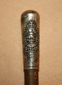 North Vancouver, BC Canadian Engineers Swagger Stick - named