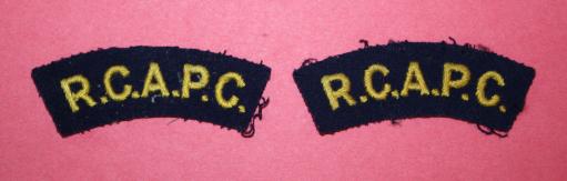 RCAPC Embroidered Shoulder Title Pair