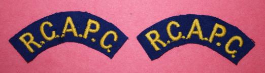 RCAPC Embroidered Shoulder Title Pair