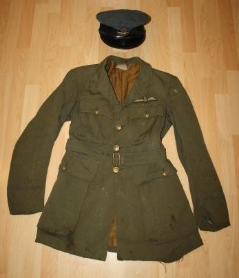 1918 RAF tunic and Blue Peaked Cap - Canadian Sopwith Pilot with 4.5 kills!