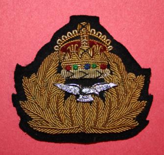 WW2 RAF/ RCAF Senior Officer Bullion Cap Badge