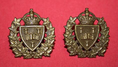 WW2 University of Sask COTC Collar Badge Pair
