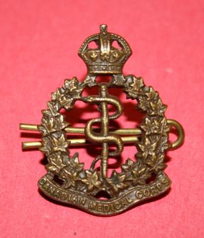 CEF CAMC Officer Collar Badge