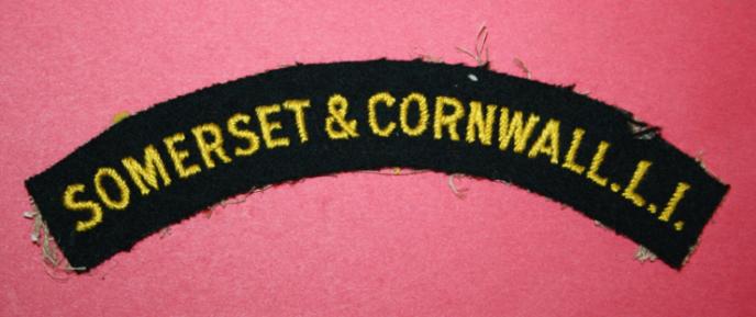 WW2 Sommerset & Cornwall Light Infantry Embroidered Shoulder Flash