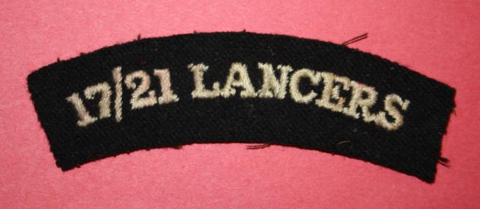 WW2 17/21 Lancers Embroidered Shoulder Flash