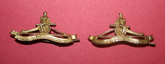 1930's Irish Defence Force Artillery Officer Collar Badges