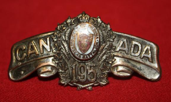 CEF 195th City of Regina Battalion Officer Shoulder Title