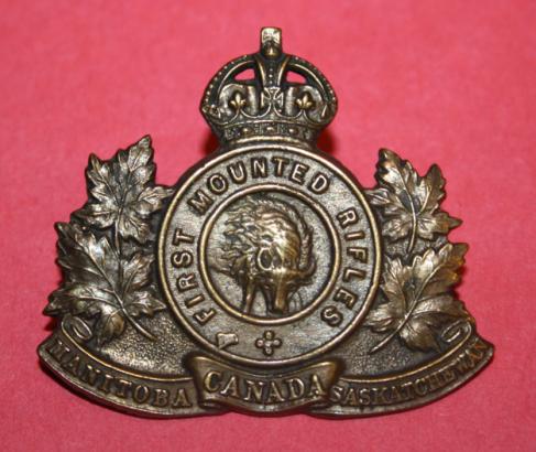 CEF 1st Canadian Mounted Rifles Cap Badge