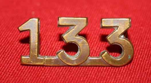 CEF 133rd (Norfolk ) Battalion Numberal