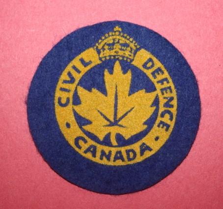 WW2 Canadian Civil Defence Felt Patch