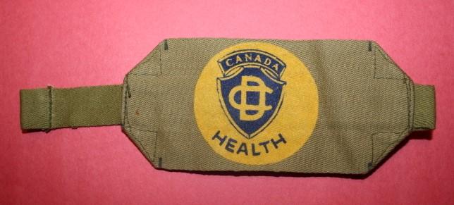 1950's Canadian Health Branch Civil Defence Armband