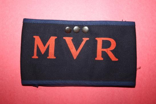 WW2 Manitoba Volunteer Reserve, M.V.R. Armband - Captain