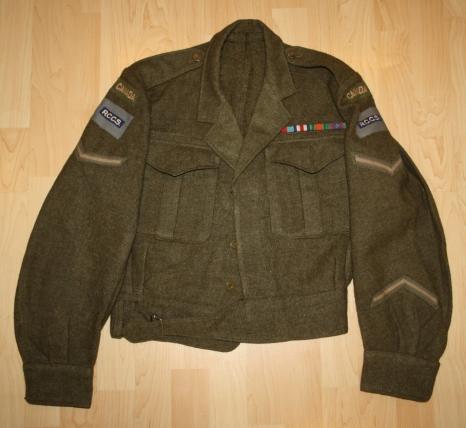 1943 RCCS 3rd Canadian Division Battle Dress Tunic-LCpl