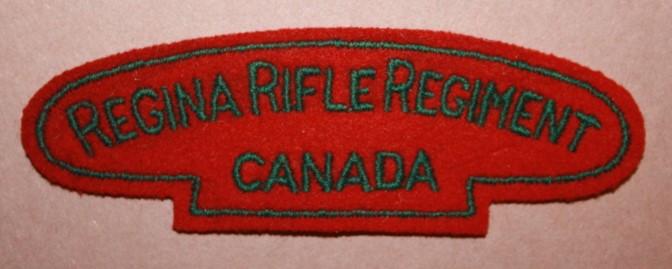 WW2 Regina Rifles Wool Shoulder Patch