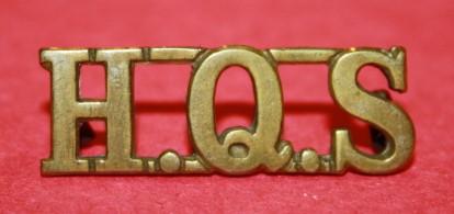 WW1 CEF Head Quarters Staff (HQS) Shoulder Title