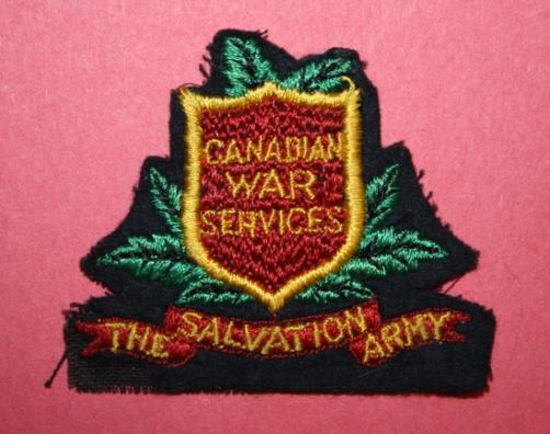 WW2 Canadian War Service Salvation Army embroidered patch