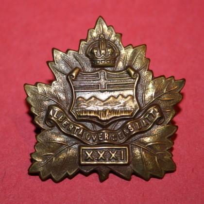 WW1 31st Alberta Overseas Battalion Cap Badge