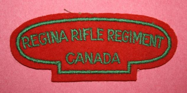 WW2 Royal Regina Rifles Embroidered Shoulder Title