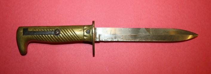 WW1 German Mauser Model 1871 Hirschfanger Bayonet - Knife Conversion