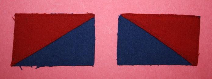 WW2 6th Canadian Infantry Division Patches - Facing Pair