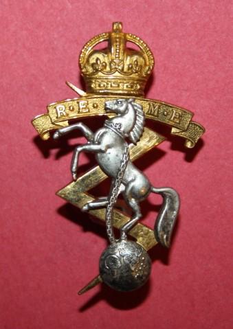 RCEME Officer Cap Badge - Silver and Gilt