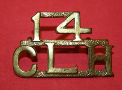 WW2 14th Canadian Light Horse (8th Recce Regt) Shoulder Title