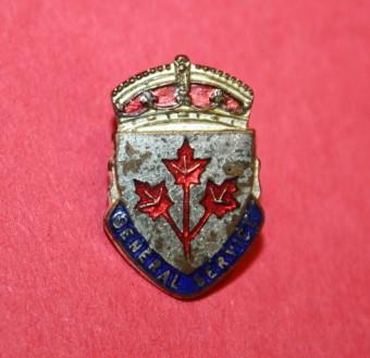 WW2 Canadian Veterans General Service Pin - Rhodium 