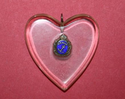 WW2 RCNVR Lucite Heart