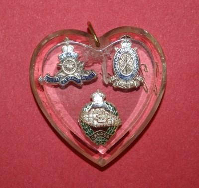 WW2 Infantry/Artillery/Armoured Lucite Heart