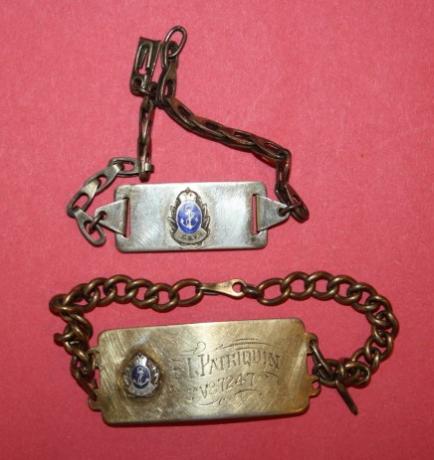 WW2 RCNVR ID Bracelet Pair - His and Hers