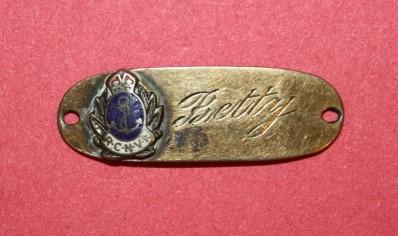 WW2 RCNVR ID Bracelet -  Betty