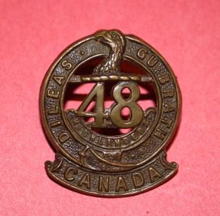 15 Battalion (48 Highlanders of Canada) Left Collar - Copper