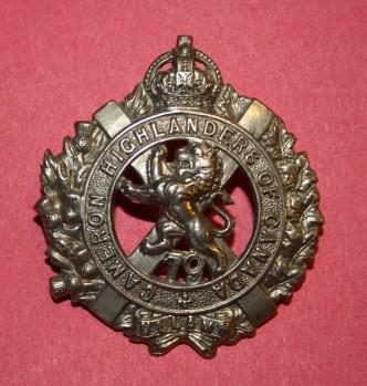 79 Cameron Highlanders of Canada Cap Badge - Pre WW1 Militia