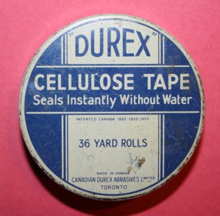 WW2 Canadian DUREX CELLULOSE TAPE tin