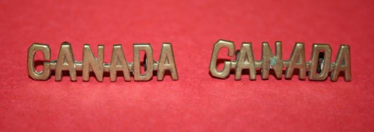 WW1 CEF CANADA Shoulder Titles  - Cut Out Style