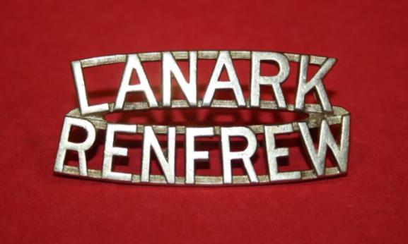 WW2 Lanark and Renfrew Scottish Shoudler Title