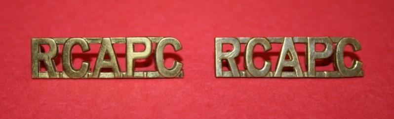 WW2 RCAPC Shoulder Titles 