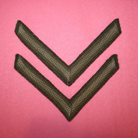 WW2 Canadian Lance Corporal Chevrons - Pair