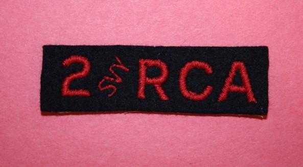 WW2 2 Survey Regiment RCA shoulder Title