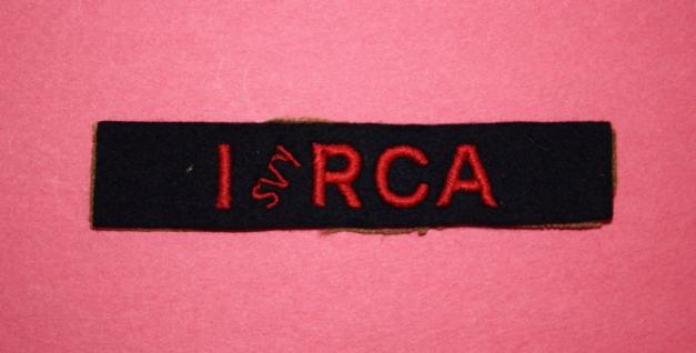 1 Survey Regiment RCA Cloth Title  - 1 SVY RCA